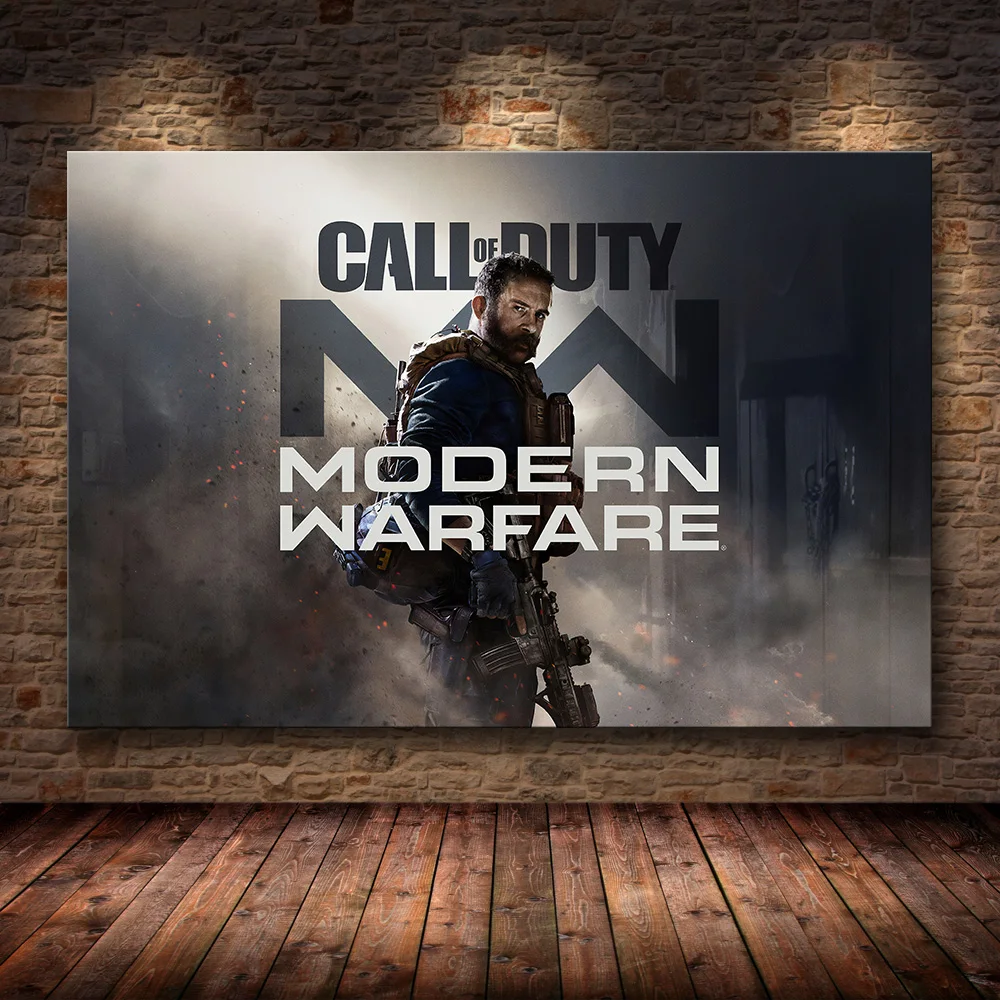 Современный военный настенный художественный холст Call of Duty Постер и печать на