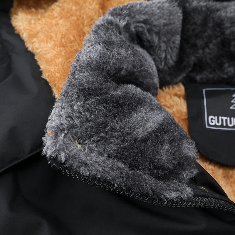 2019 зимняя теплая куртка Мужская свободная длинная с капюшоном кашемировая