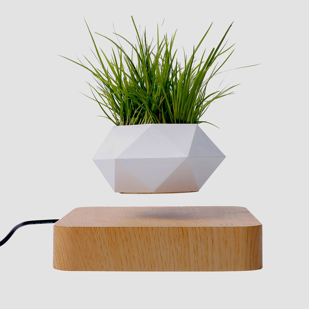 

Floating Pot Plant Vase Air Mini Garden Flower Desk Decor Anti Gravity Magnetic Suspension Levitating Air Bonsai Pot Rotation