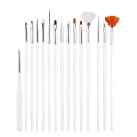 15pcs professional nail art brush set line drawing painting pen uv gel polish designs acrylic perfect manicure tools 4 colors