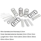 20 шт. 0,2*2 2,5 3*5-50 мм пружинный стальной Малый сжатие релиз Механическая возвратная пружина OD 2 мм 2,5 мм 3 мм