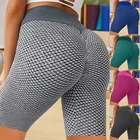 Женские спортивные шорты для йоги тренажерного зала с высокой талией и эффектом пуш-ап одежда для дам шорты Леггинсы Фитнес Бесшовные хип лифт обтягивающая одежда для спорта