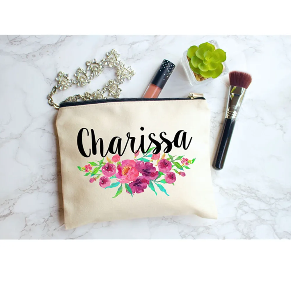 Новая косметичка подарок цветочное предложение подружки невесты на заказ