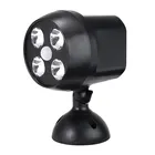 360 градусов вращающийся Открытый сад Точечный светильник для Уолл-стрит терраса подъездной дорожки движения PIR Сенсор безопасности светодиодный светильник черного цвета