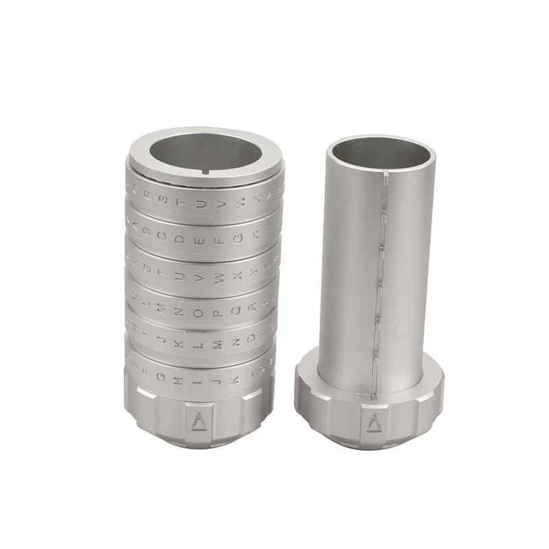 

Fashion New Style Educational toys Cryptex locks gift ideas Da Vinci Code lock to marry lover escape chamber props Silver