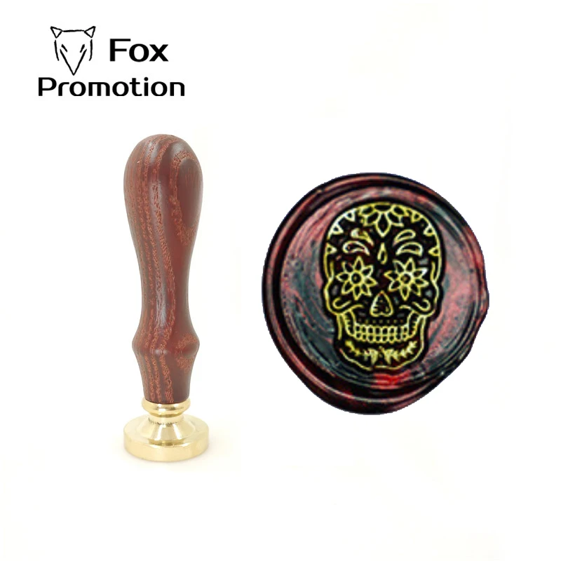 

Rose Skull Wax Stamp Exquisite Paint gentle wood handle,Ancient Seal Retro Stamp,Personalized Stamp Wax Seal High Quality