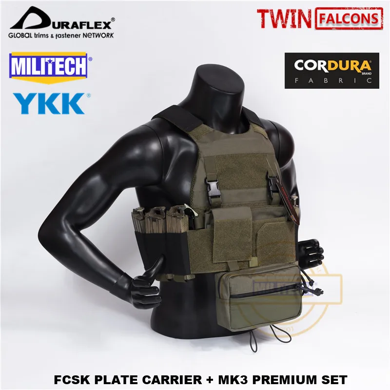 MILITECH Twinfalcons FCSK MOLLE MK3 Chest Rig Premium Set Military Combat Assault Tactical Vest Police Body Armor Plate Carrier |