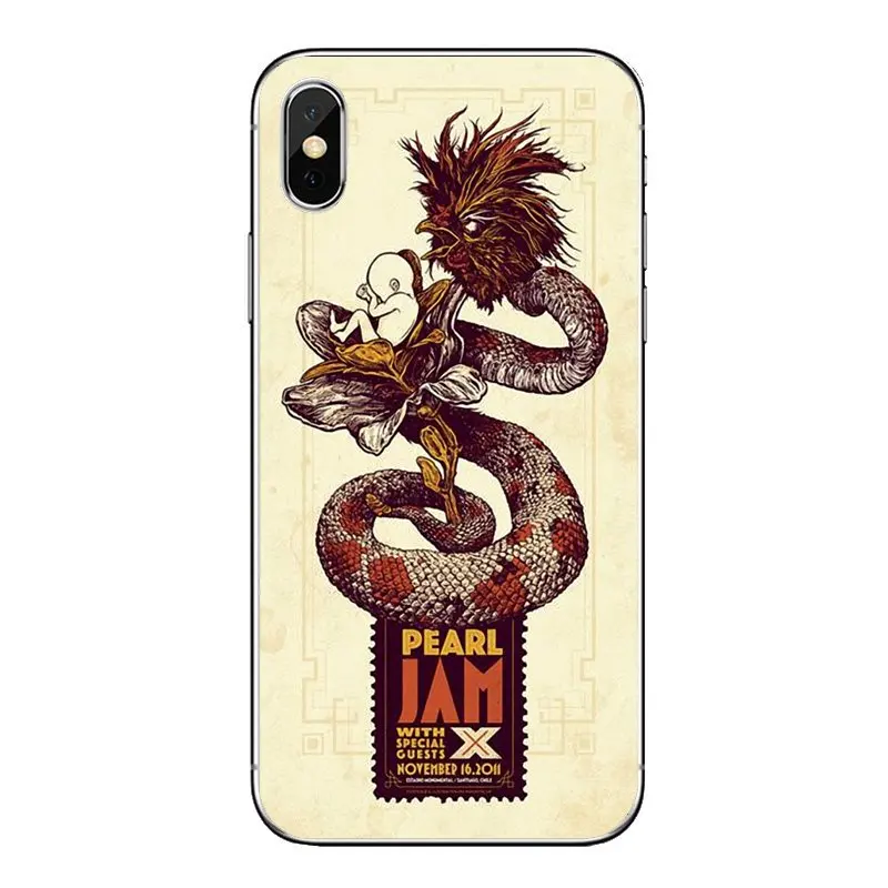 Для iPod Touch Apple iPhone 11 Pro 4 4s 5 5S SE 5C 6 6S 7 8 X XR XS Plus Max Pearl jam PJ milwaukee Rock прозрачные чехлы из
