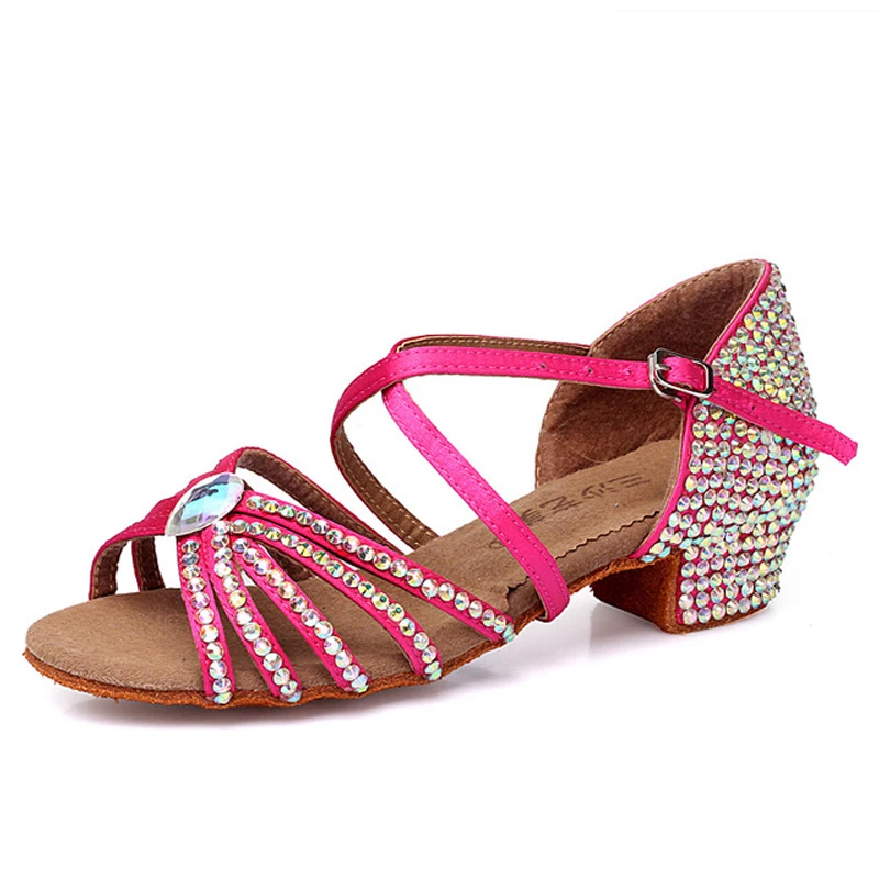 Женская/детская обувь для латинских танцев танцевальные сандалии девочек