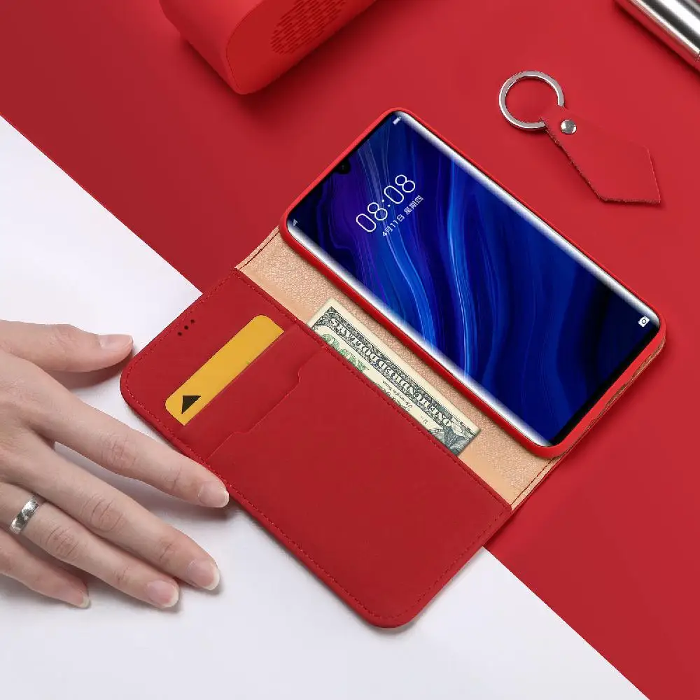 DUX DUCIS для Huawei P30 pro роскошный Магнитный флип-чехол из натуральной кожи с полным