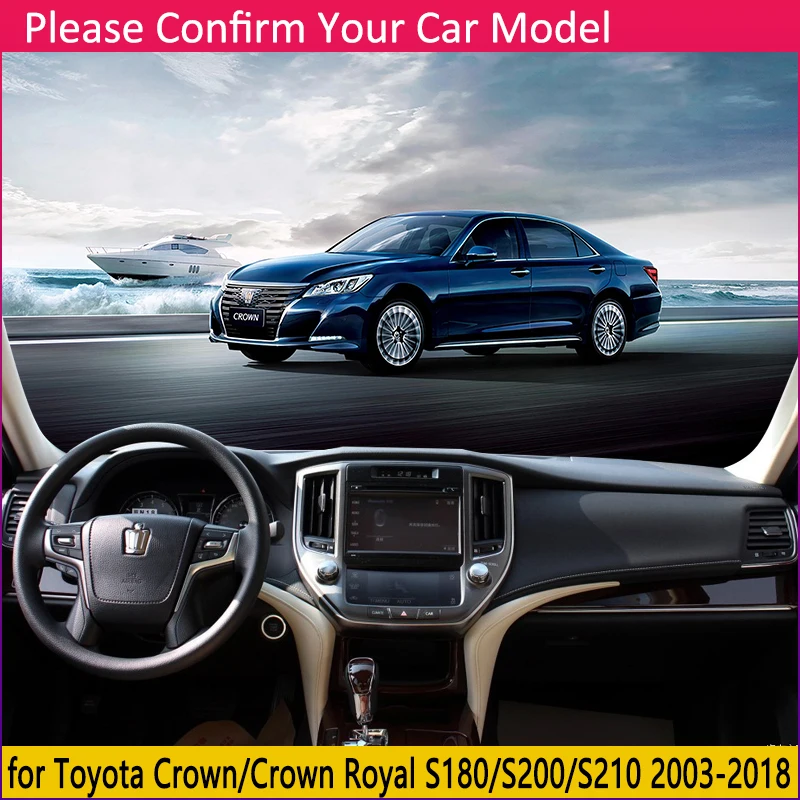 Для Toyota Crown Royal S180 S200 S210 2003~ Majesta Противоскользящий коврик на приборную панель солнцезащитный коврик аксессуары с покрытием