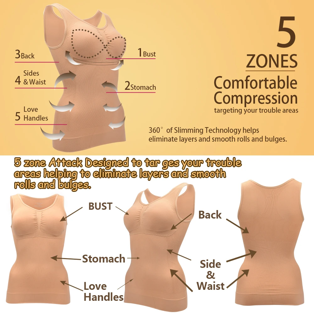 Женское корректирующее белье майка на бретельках обтягивающее нижнее