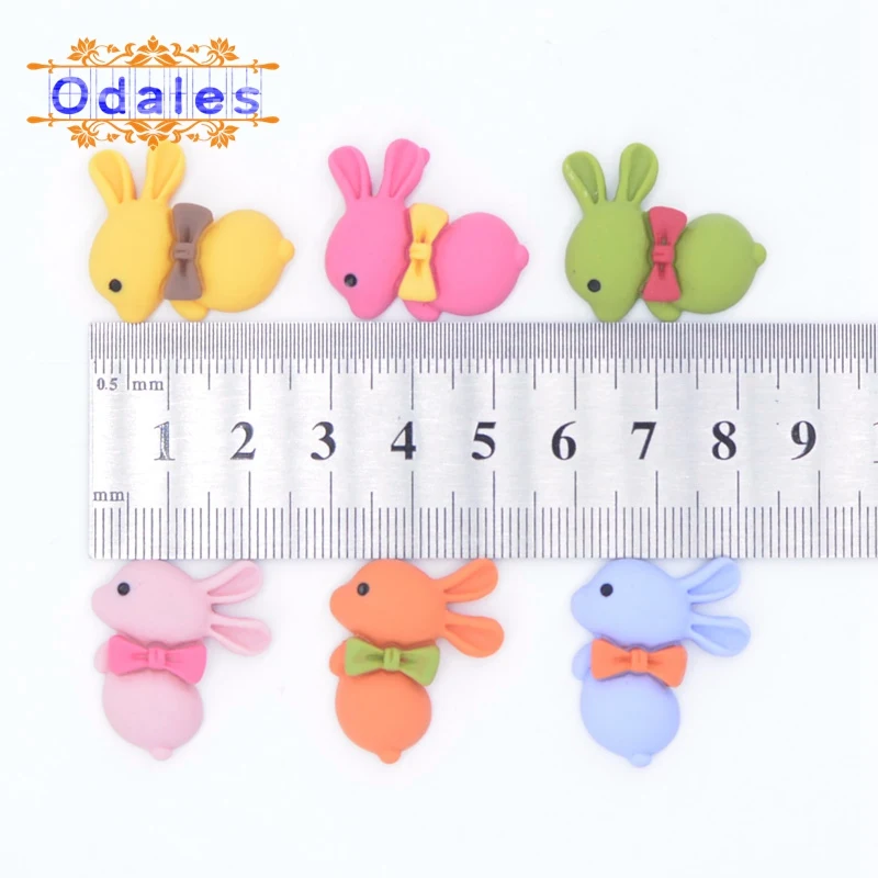 30 шт./лот милый бант кролик ручная печать мультяшная фигурка ремесла DIY девочки BB