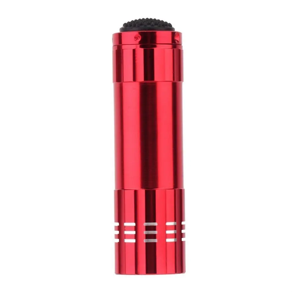 

Ultraviolet 9 LED Flashlight Black Purple light Torch Light Lamp Black AAA Mini Protable Aluminum UV New Year's product Unique