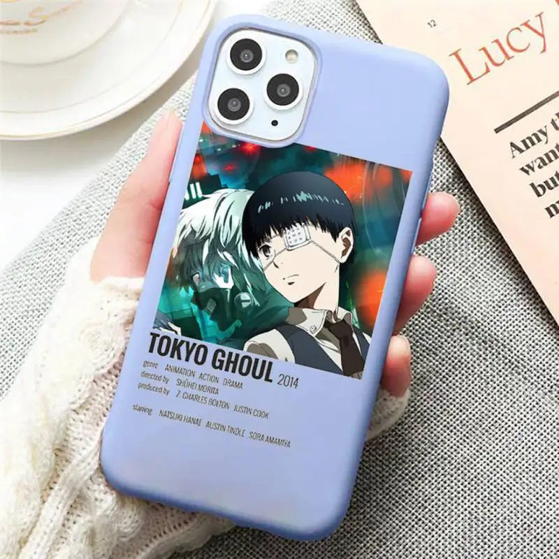

Tokyo Ghoul Anime pattern Phone Case Candy Color for iPhone 6 7 8 11 12 s mini pro X XS XR MAX Plus