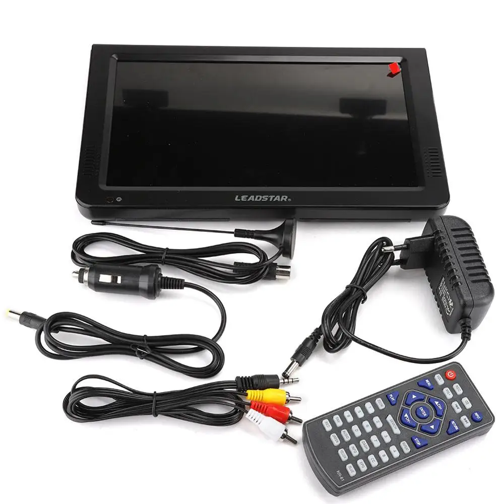 LEADSTAR 10.1 Inch ISDB-T 16:9 HD Digital Analog Portable TFT-LED Color TV Television Player for Home Car EU Plug | Электроника