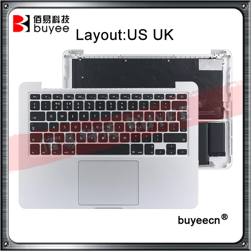 Оригинальный 99 Новый A1502 Topcase US UK Клавиатура с подсветкой трекпад Аккумулятор для