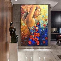 handmade wall painting hand painted abstract figure girl oil painting 3d abstract acrylic painting home wall decoration unframed