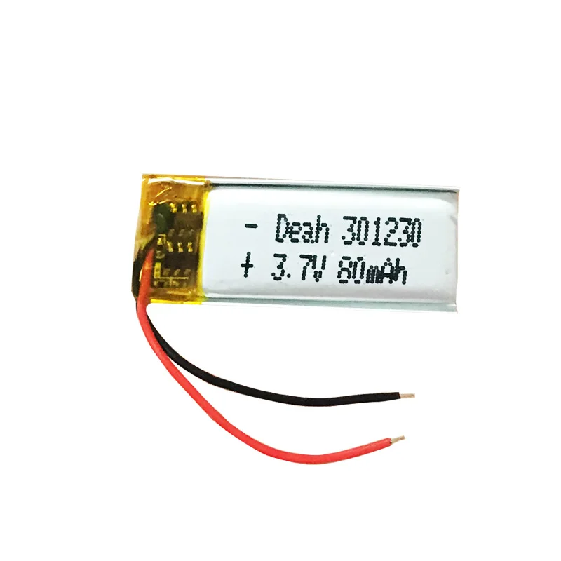3 7 v 80 мА/ч литий полимерная батарея 301230 полимерный аккумулятор Перезаряжаемые