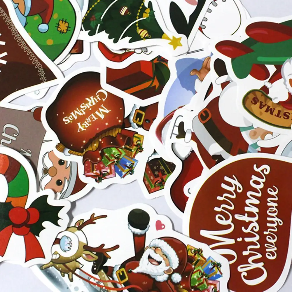 

50 шт., Новогодние декоративные наклейки на окно автомобиля