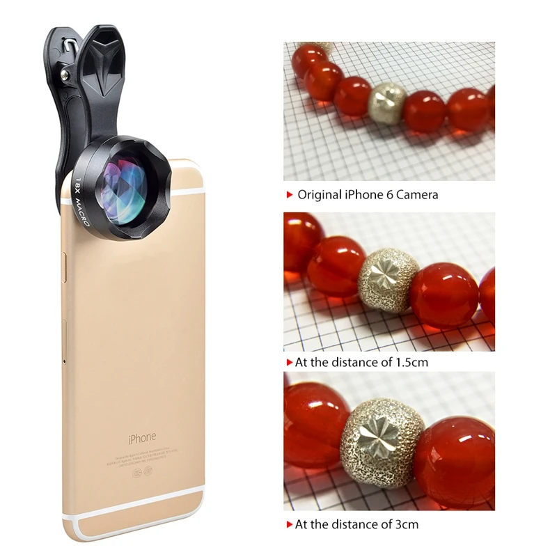 

Apexel Professional Photography Macro Lens Hd 18X Macro Mobile Phone Lens For Iphone 6 7 Xiaomi Android Ios Smartphone Hd18X