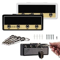 wall mounting key hanger classical vintage style guitar amp key holder with 4 keychains wall mounting punch free key hanger rack