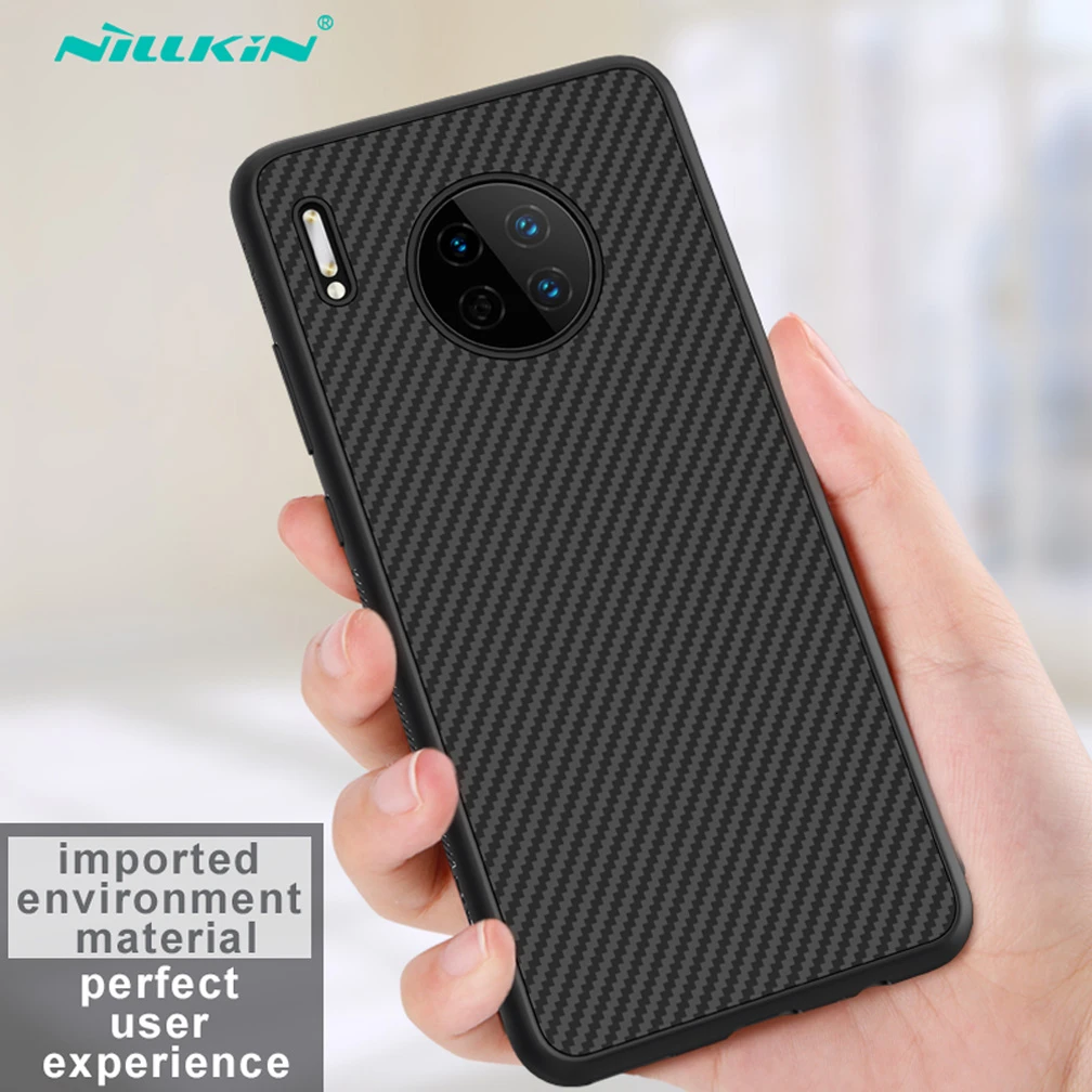 Black Для huawei mate 30 Pro 5G чехол Nillkin из синтетического волокна Жесткий чехол-накладка Ультратонкий чехол для телефона для huawei mate 30 Чехол - Цвет: Black