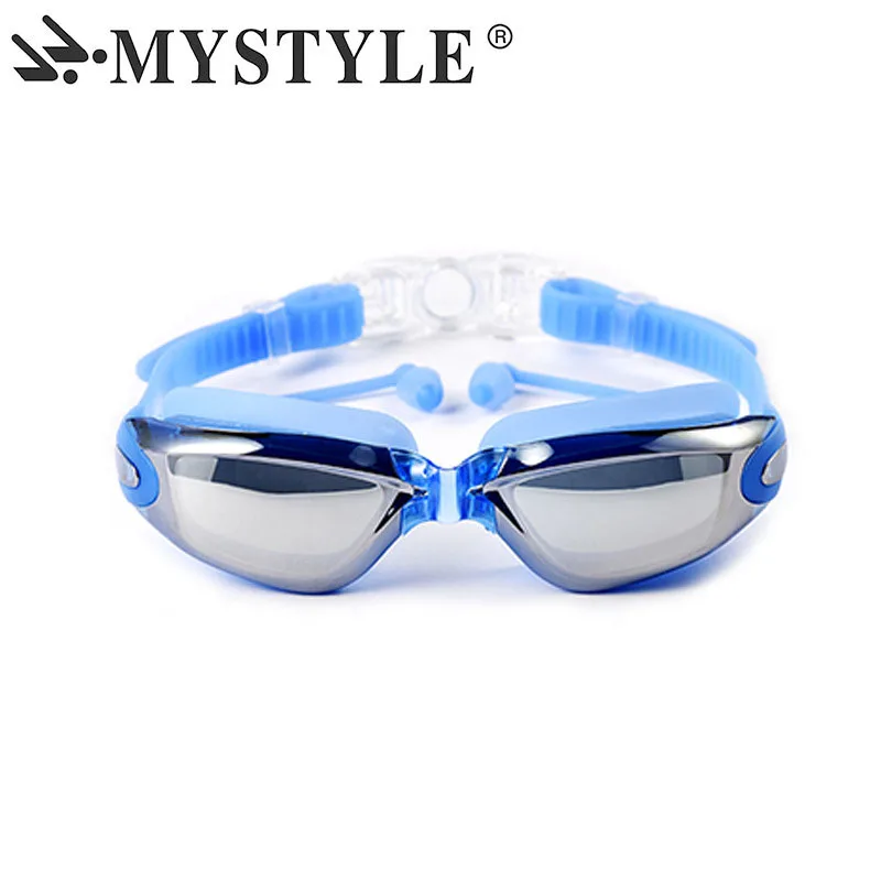 MYSTYLE, диоптрийные очки для плавания для мужчин и женщин, очки для плавания в бассейне, профессиональные, для взрослых, спортивные очки, покрытие, водонепроницаемые, анти-туман, УФ