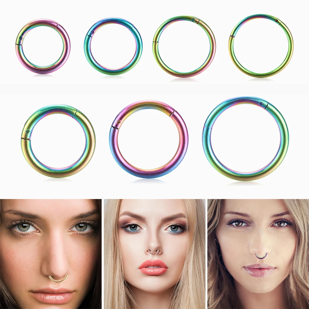 1 шт. G23 титановое шарнирное сегментное носовое кольцо для соска кликер уха хрящ