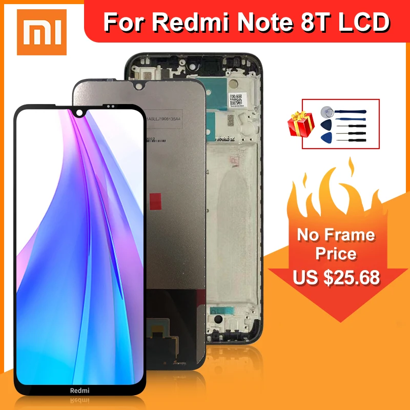 

ЖК-дисплей с сенсорным экраном 3A + 6,3 "для Xiaomi Redmi Note 8T, дигитайзер в сборе, сменные детали для дисплея Redmi Note 8T