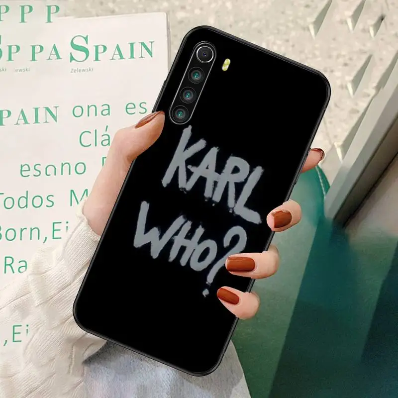 

0 Fashion Brand Designer KARLs Phone Case For Redmi 7 8 9 A K20 30 Pro Note 8 9 Pro 9s
