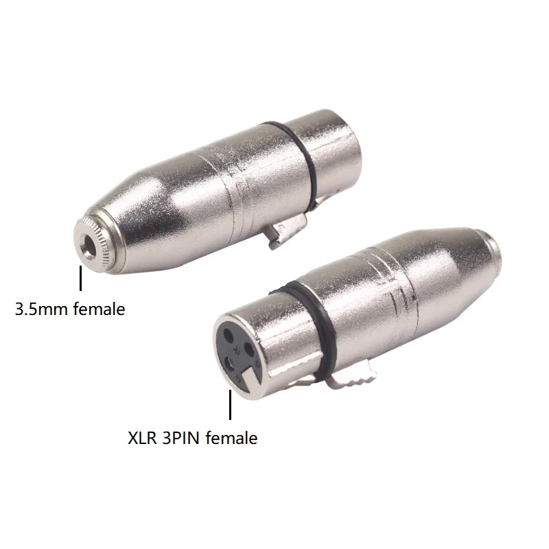 

5 шт./лот хорошее качество Серебристый XLR 3-контактный разъем «Мама» до 3,5 мм «Мама» Аудио для микрофона разъем адаптера