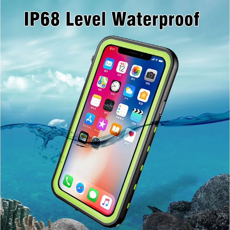 Waterproof Case For iPhone X XS Max XR Phone Shell Shockproof Dustproof Cover Protective Coque Swimming Diving Underwater |