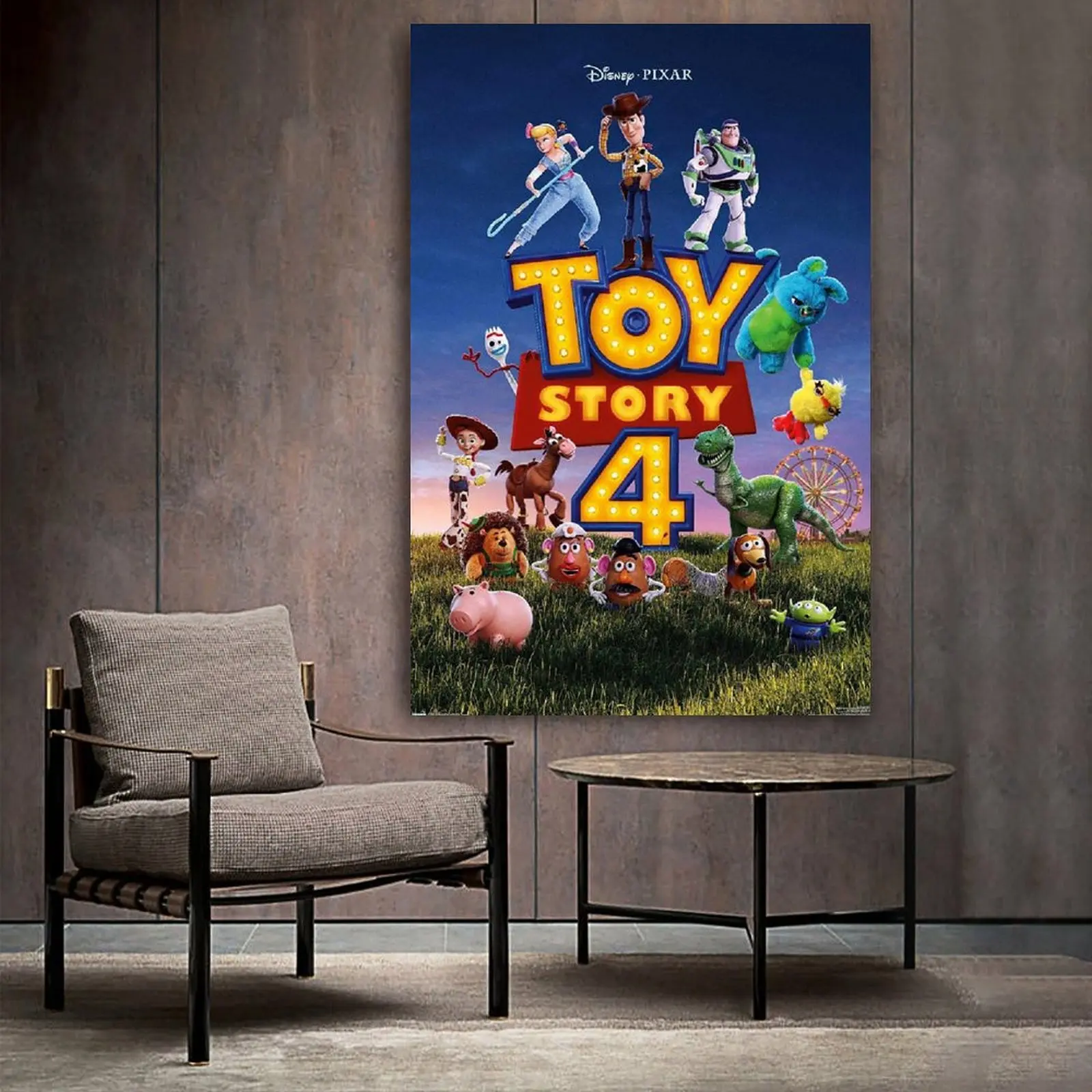 

Pixar Toy Story 4 Movie Modern Poster Art Paintings on Canvas for Home Room Office Wall Decoration