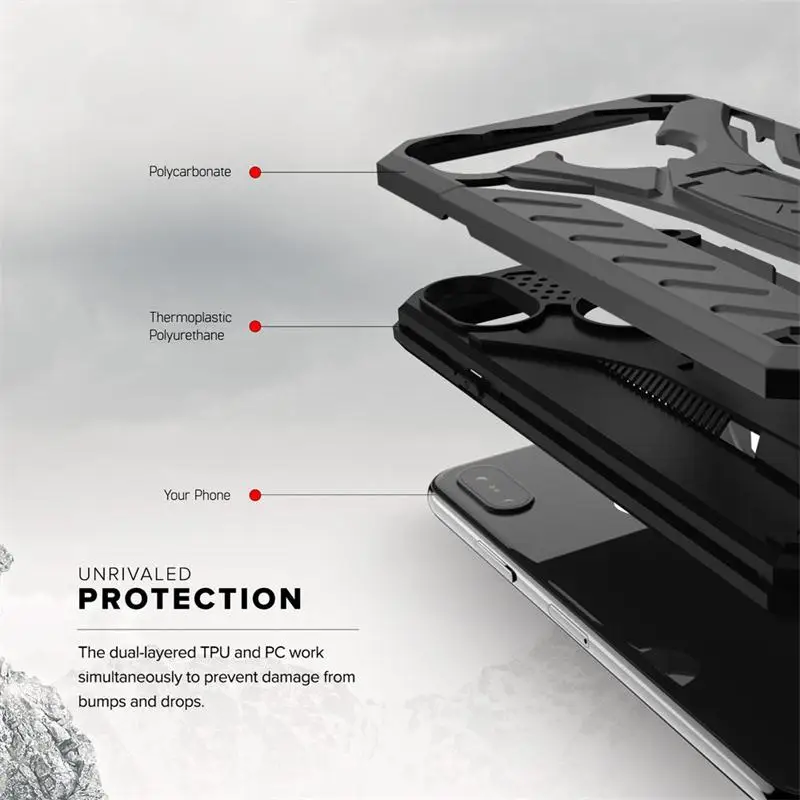 

For Xiaomi Redmi Note 8 Pro Case Armor Hybrid Silicone Cover For Xiaomi Redmi Note 7 6 5A 5 Prime 8A 6A 7A 7 8 4X 5 Stand Covers