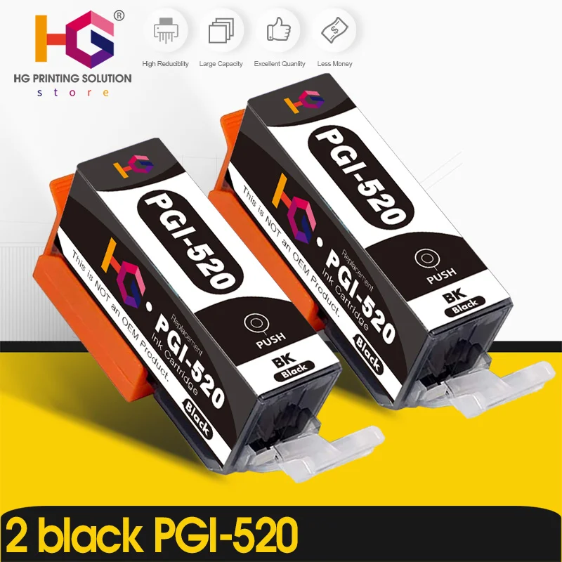 Совместимый картридж для принтера PGI-520 CLI-521 с чипом CANON PIXMA MP540 MP550 MP560 MP620 MP630 MP640 MP980