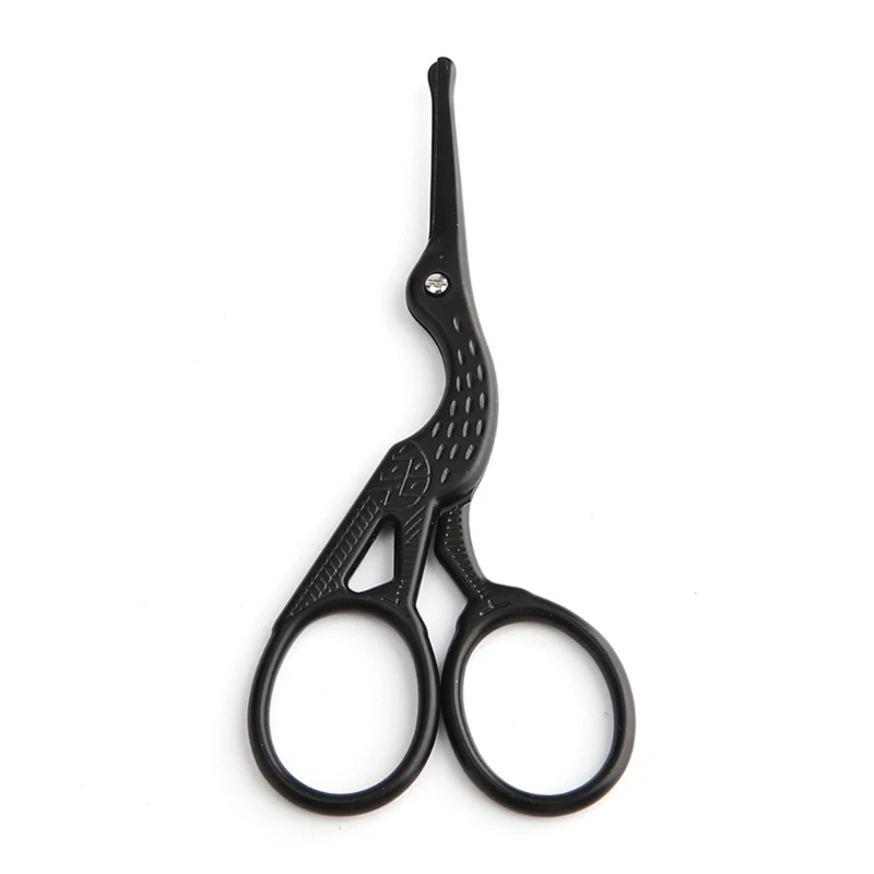 

Portable Facial Hair Trimming Scissors 3.82in Crane Design Sewing Scissors Embroidery Scissors for Nose Hair/Eyebrow