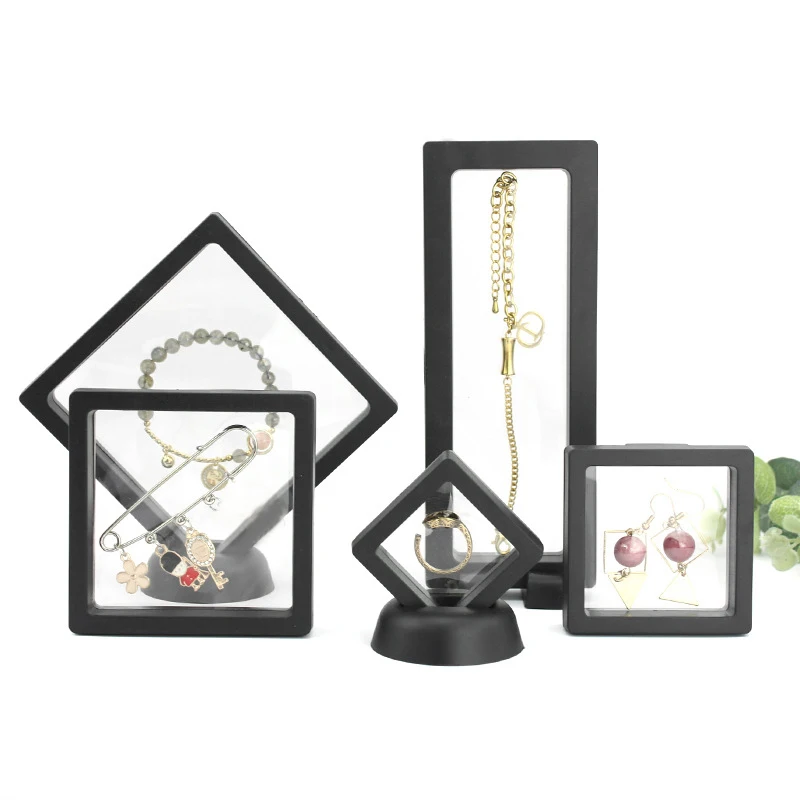 

Transparent Film Suspension Box Display Jewelry Storage Box Suspension Box Beaded String Display Stand Multifunctional Base