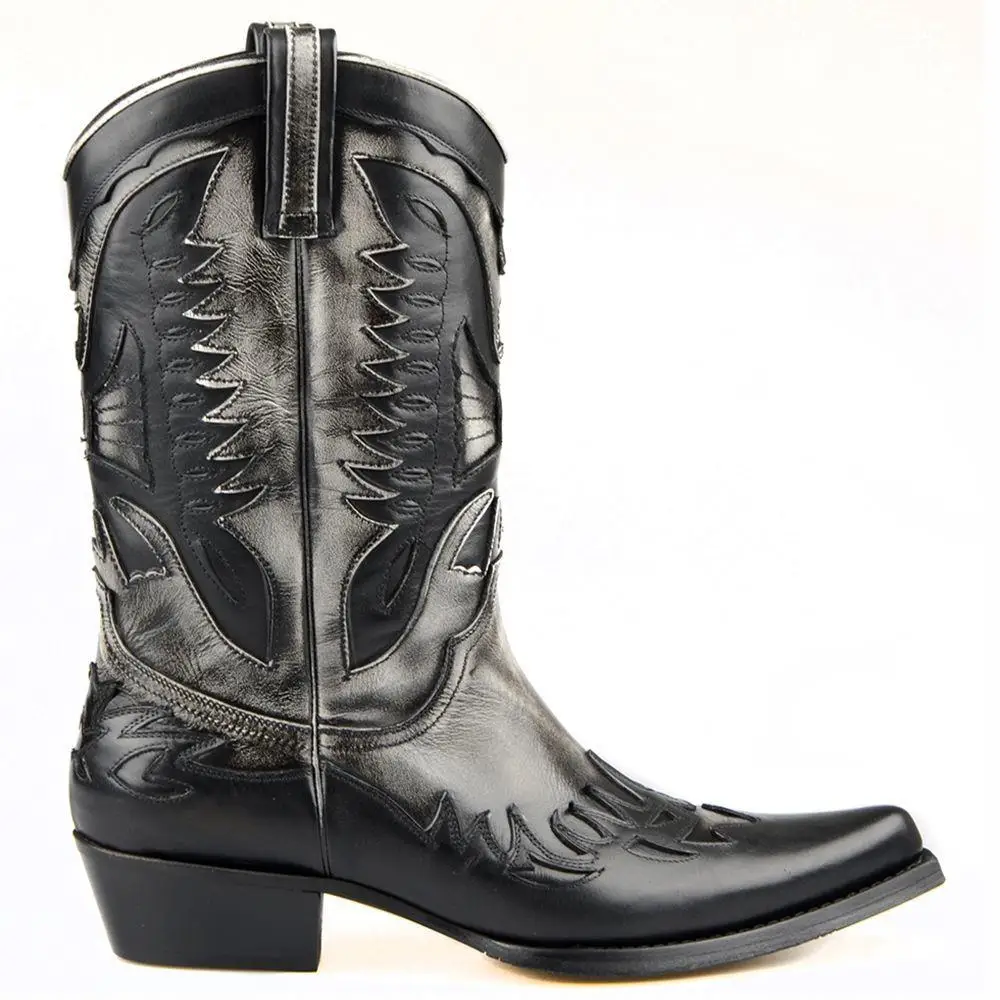 Bota vaquera para hombre, color blanco, original cocodrilo. | Calza Fino USA
