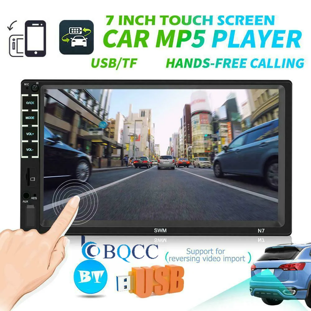 Автомагнитола 7 дюймов стерео с Bluetooth AUX/USB/FM 2 Din MP5 плеер сенсорный