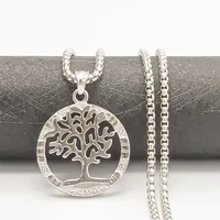 new necklace for women stainless steel tree of life men pendant fashion hip hop jewelry pendants of friendship amulet