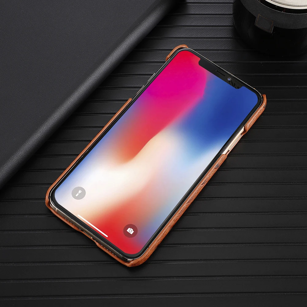 Роскошный чехол из натуральной кожи с узором страуса для iPhone12 iPhone 12 11 Pro XS Max 12Pro XR X