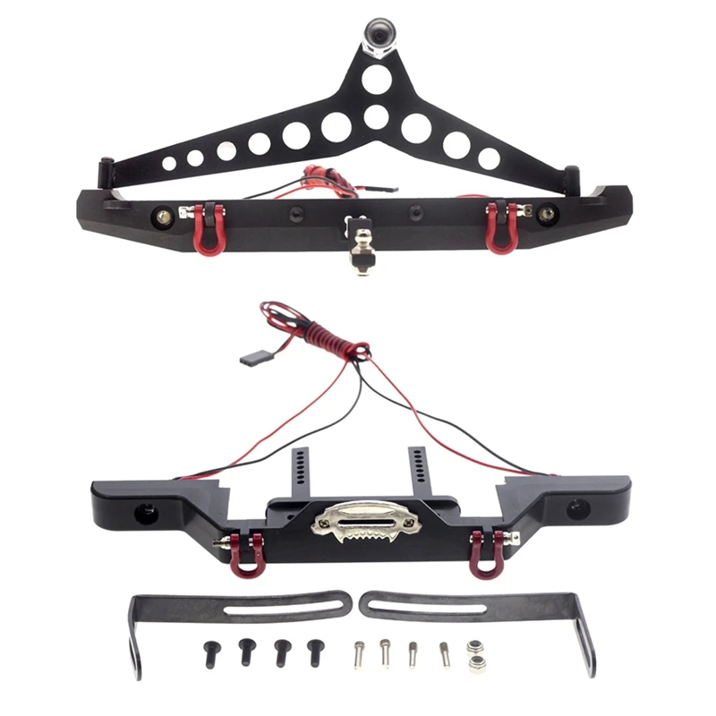 

Metal Front & Rear Bumper for 1/10 RC Crawler Axial SCX10 III 90046 AXI03007 Traxxas TRX-4 Upgrade Parts Accessories