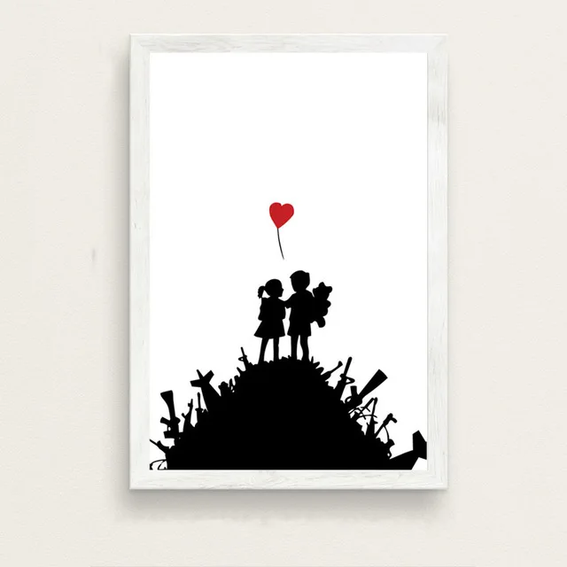 10 Banksy граффити современное искусство уличное искусство Искусство Живопись Шелковый Холст плакат настенный домашний декор - Цвет: 10