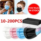 10-200 шт., одноразовые детские маски для лица