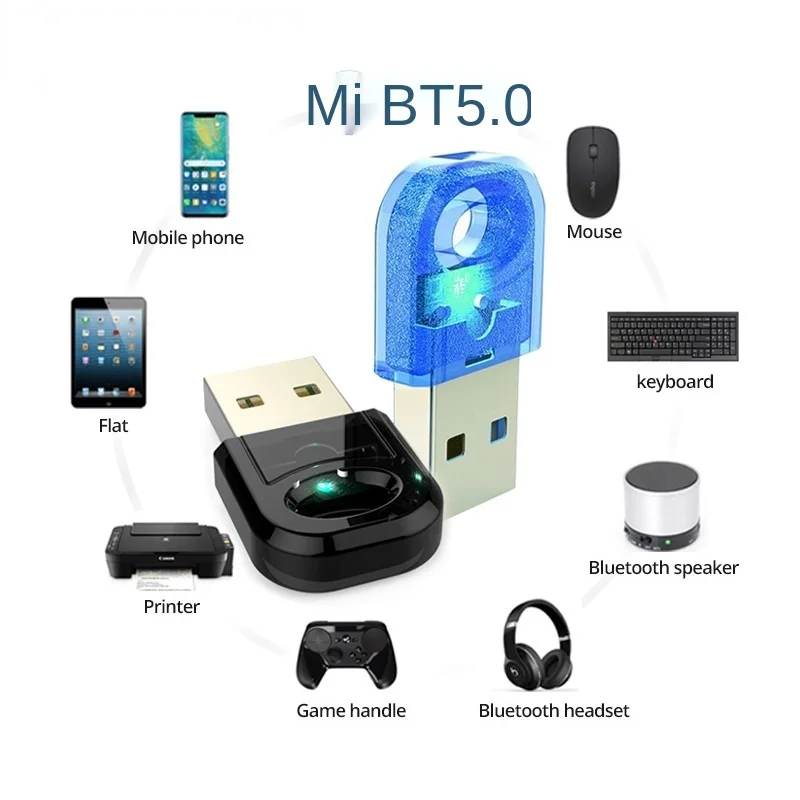 Bluetooth адаптер True 5 0 Usb передатчик для ПК компьютера приемника ноутбука наушников