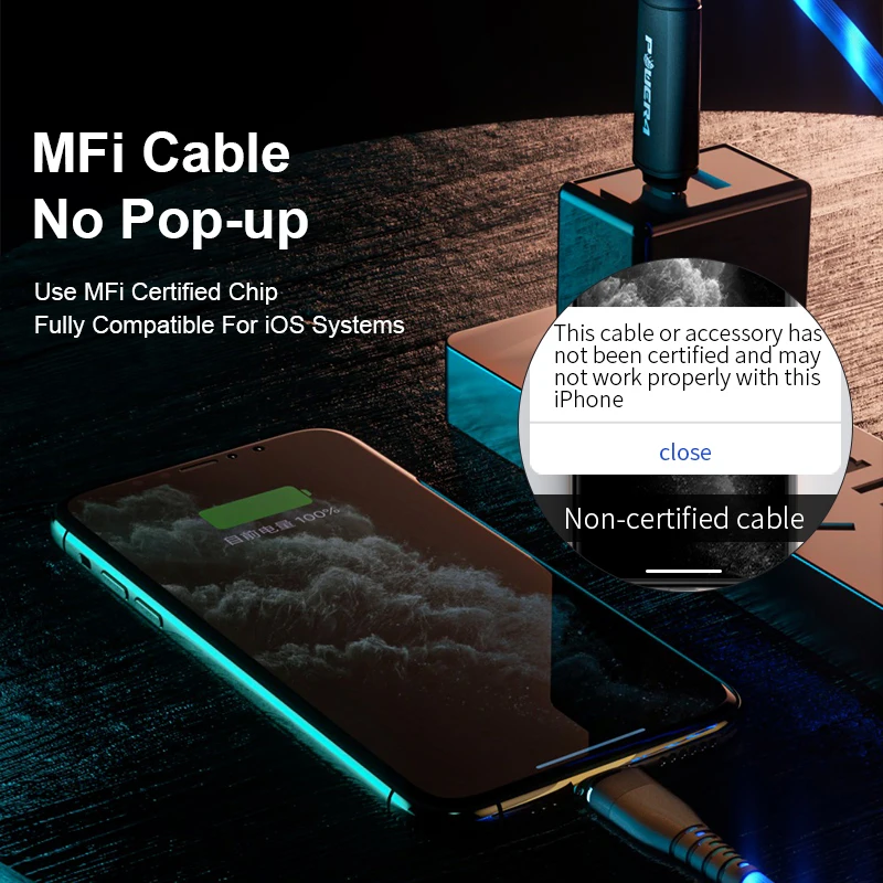 Зарядный кабель Power4 MFi с разъемом Type C на Lightning 18 Вт 1 5 м|Кабели для мобильных