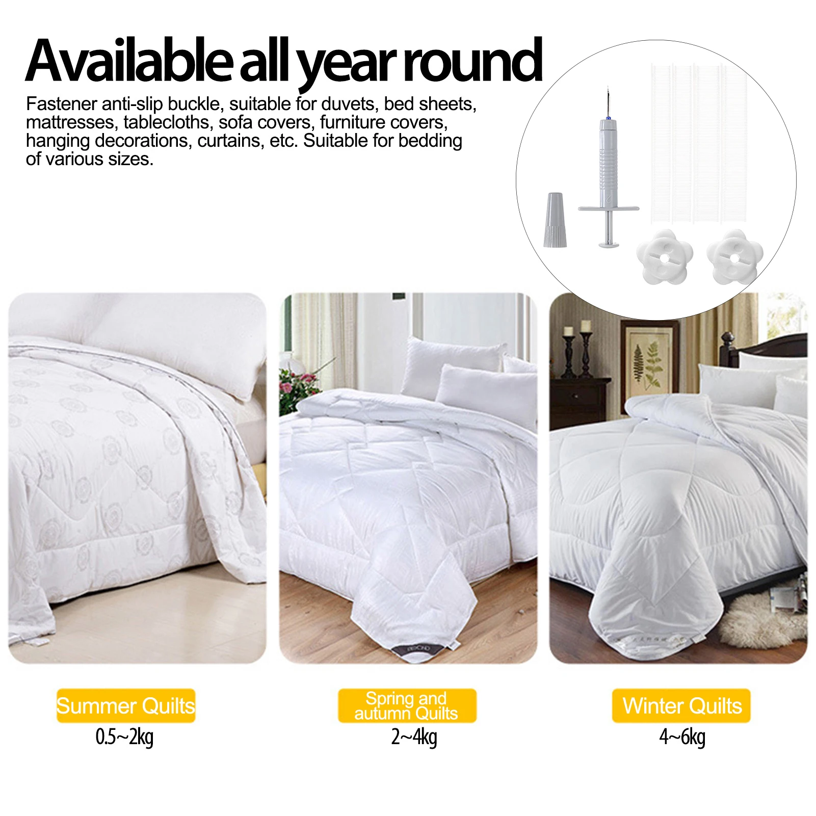 

Duvet Quilt Blanket Holder Clips Fastener Quilt Bed Sheet Gripper Clamp Button Quilt Holder Fixer Comforter Cover Clips