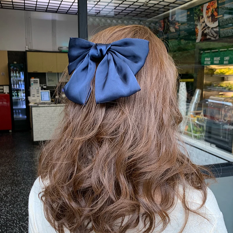 Korean New Barrettes Red Large Bow Hairpin Girl Fashion Knotted Hair Rope Sweet Spring Clip Accessories Women Headdress |