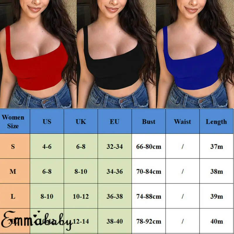 

Women Tank Tops Fitness Sport Vest Crop Top T-Shirt Summer Beach Sleeveless Women Top Underwear